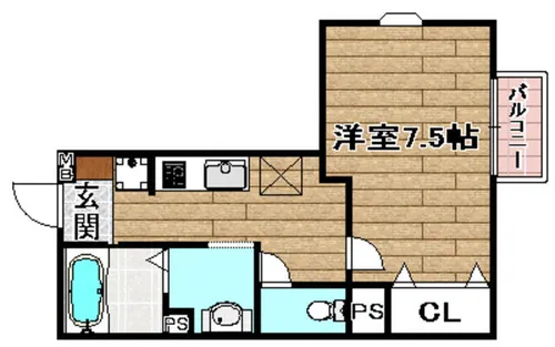 F’SCOURT高槻【1階】の間取り