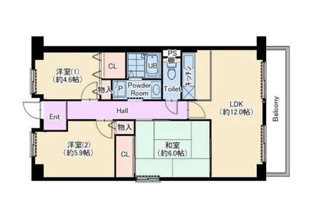 大阪府堺市北区長曽根町【マンション】の間取り
