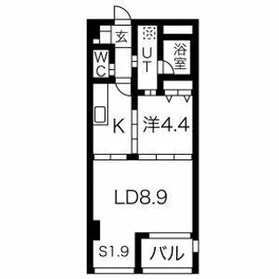 福岡県福岡市南区塩原1丁目【マンション】の間取り
