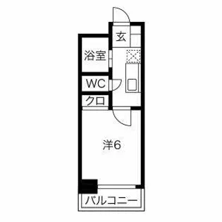 サントピア大橋【603号室】の間取り