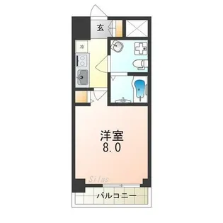 ラシーヌ宿院【9階】の間取り