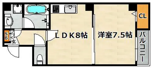 プラネックスKOBE【301号室】の間取り