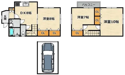 兵庫県神戸市長田区大谷町2丁目【一戸建】の間取り