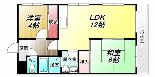 ウエストリバー山本【1階】の間取り
