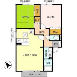 ラ フォーレ マリアージュ B【2階】の間取り