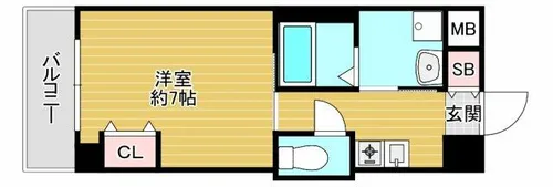 ELLE難波WEST【9階】の間取り