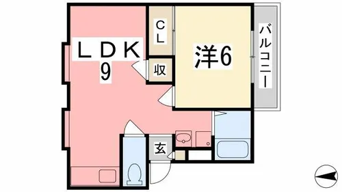 コーポラスエイト【102号室】の間取り