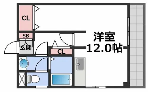 ビィラ今里【4階】の間取り