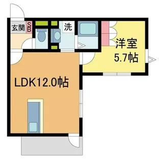 A.LUXS エーリュクス【105号室】の間取り