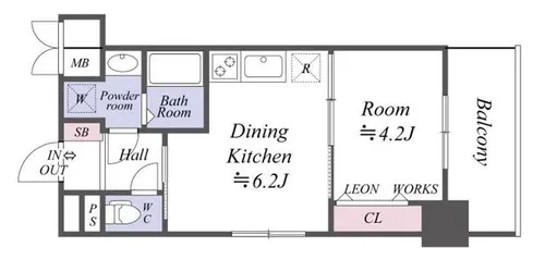 レオンヴァリエ大阪ベイシティ【301号室】の間取り