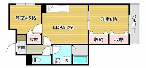 Healing Grace【A203号室】の間取り