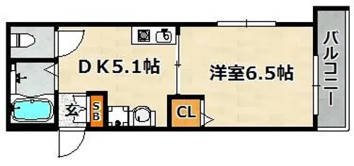 フォルツァ和田岬【3階】の間取り