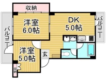 福岡県春日市春日原北町3丁目【マンション】の間取り