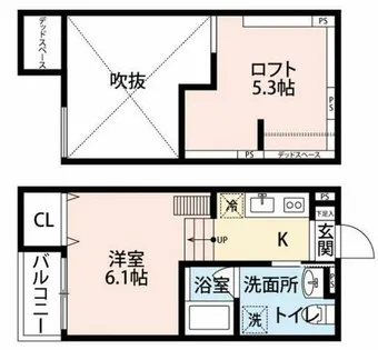 Y&Mアルタイル花園本町【2階】の間取り