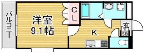 福岡県大野城市川久保2丁目【アパート】の間取り