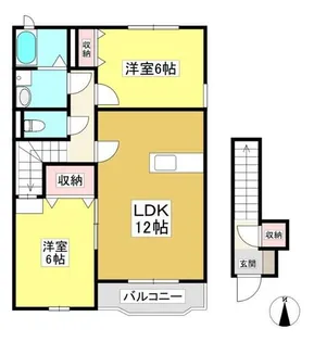 ソッリーゾビレッタ A館【2階】の間取り