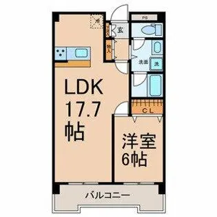 パール ラ・フォーレ【302号室】の間取り