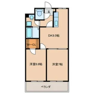 福岡県福岡市博多区住吉3丁目【マンション】の間取り
