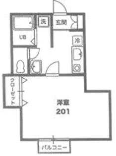 エトランス小松町A【201号室】の間取り
