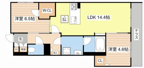 シャーメゾン カレ リアンジュ【1階】の間取り