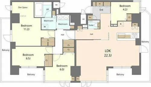 S-RESIDENCE徳川altano(アルターノ)【15階】の間取り