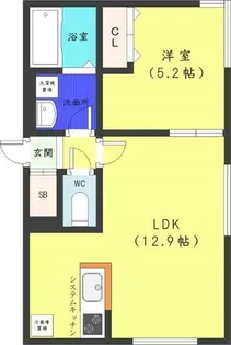 カーサフォレスト西町【4階】の間取り