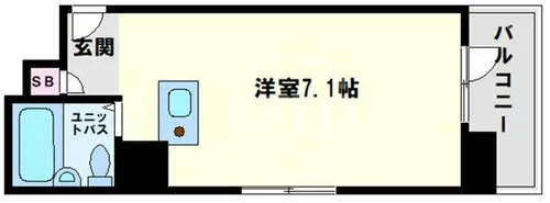 パークサイド上本町駅前【9階】の間取り