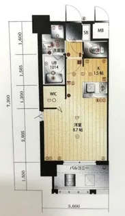 福岡県福岡市中央区荒戸1丁目【マンション】の間取り