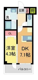 シェモア・グランデ西宮【3階】の間取り