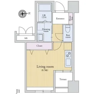 福岡県福岡市中央区渡辺通2丁目【マンション】の間取り