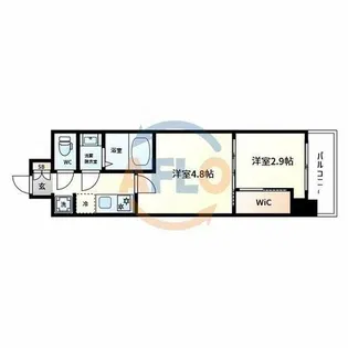 セレニテ難波グランデシュッド【3階】の間取り