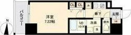 エス・キュート 丸の内【13階】の間取り
