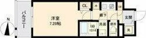 エス・キュート 丸の内(旧S-RESIDENCE丸の内North)【12階】の間取り