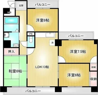 プラザ新栄【7階】の間取り