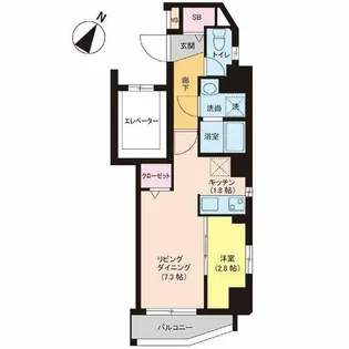 アストア薬院【3階】の間取り