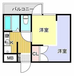 VIP薬院【203号室】の間取り