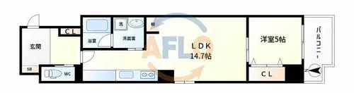 JYUME南森【8階】の間取り