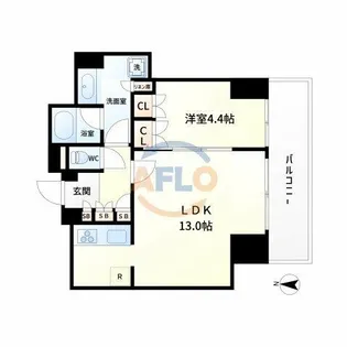 シエリアタワー大阪福島【5階】の間取り