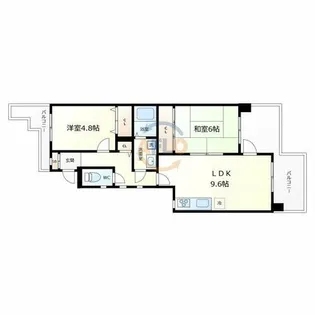 ピカソ平野【9階】の間取り