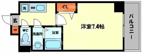 グランパシフィック今里公園【3階】の間取り