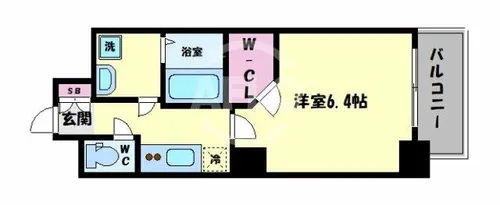 エスリード大阪上本町レジェーロ【13階】の間取り