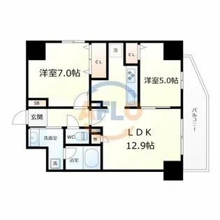 玉造Base【4階】の間取り