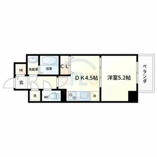 レジュールアッシュアーバンイール【5階】の間取り