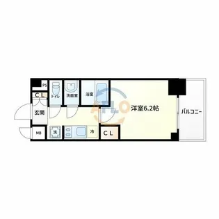 アドバンス大阪フェリーチェ【6階】の間取り