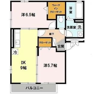 フローリッシュ新金岡【2階】の間取り