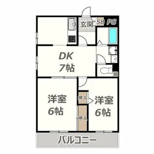 メゾンヒガシビル【4階】の間取り