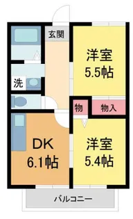 アベニュー段上【103号室】の間取り