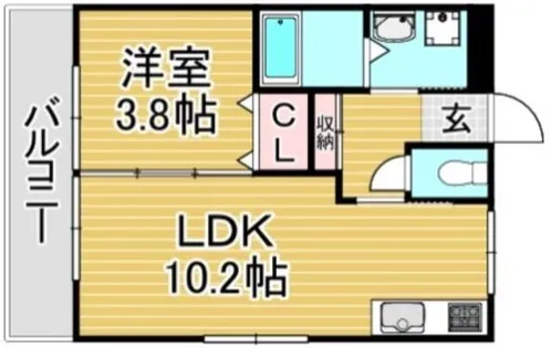 福岡県大野城市瑞穂町4丁目【アパート】の間取り