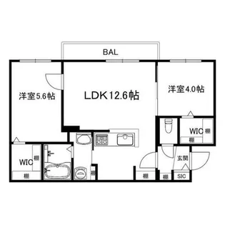 ブランシャール宮の森DX【4階】の間取り