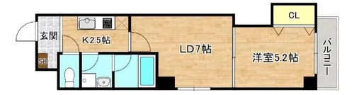 大阪府大阪市東成区大今里南1丁目【マンション】の間取り